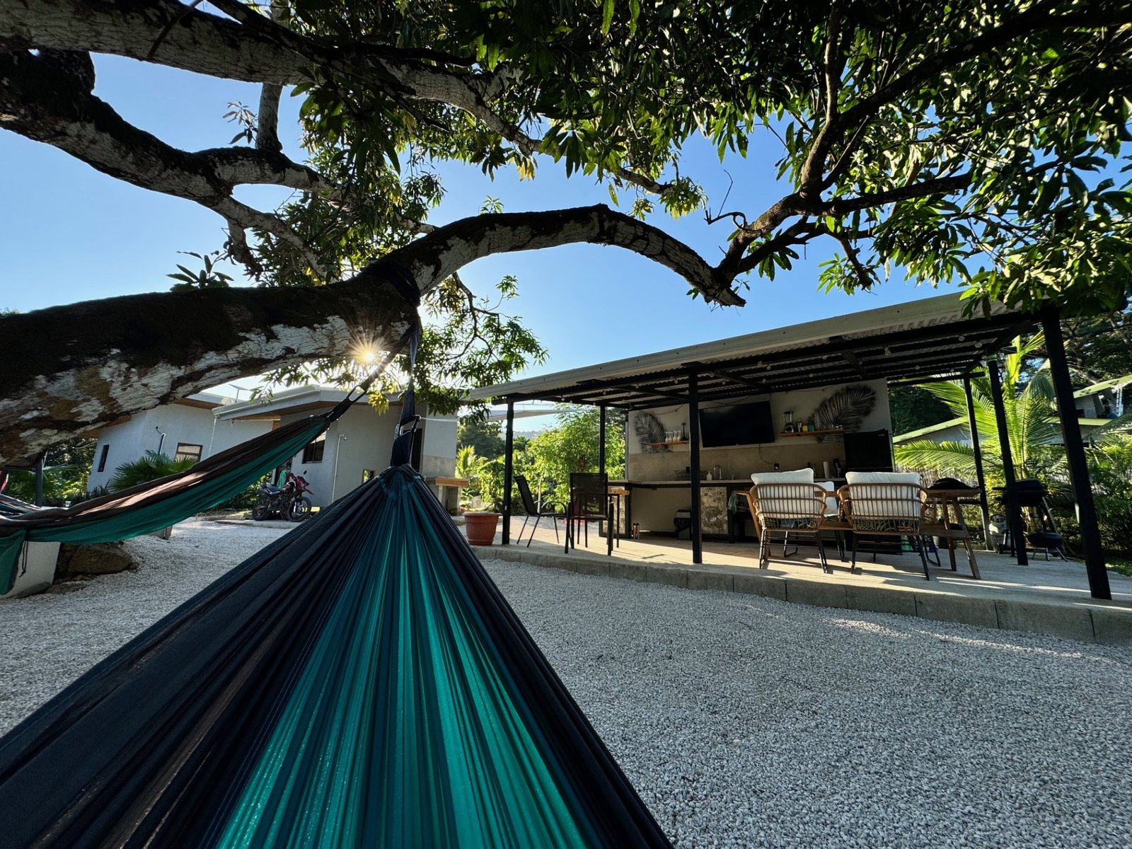 Hammock view of kitchen